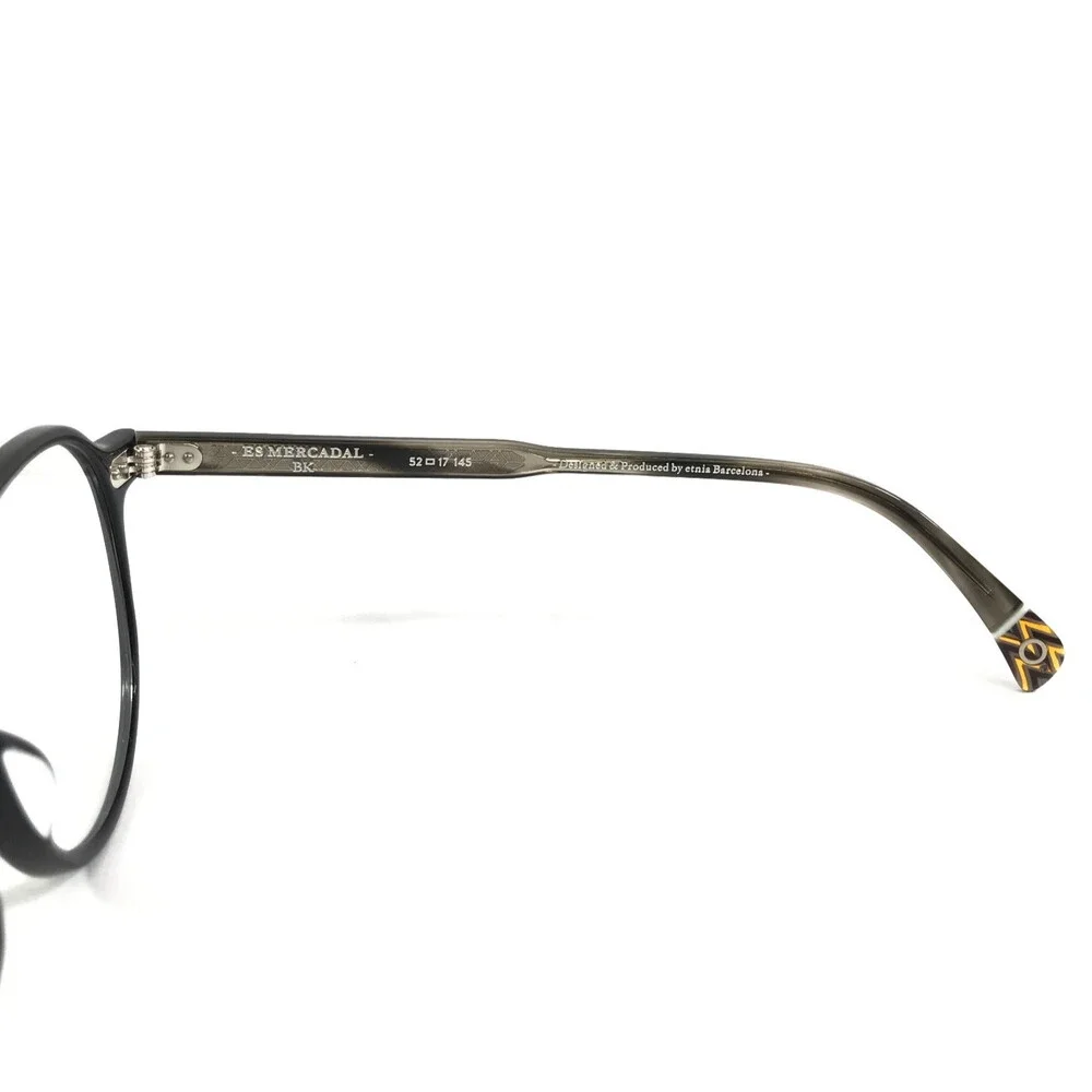 Etnia Barcelona Eyeglasses Frame ES MERCADAL BK Black Aviator Full Rim 52-17-145